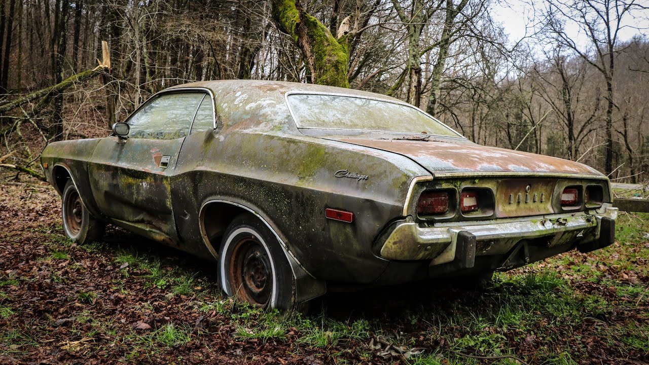 ABANDONED Dodge Challenger Rescued After 35 Years - YouTube