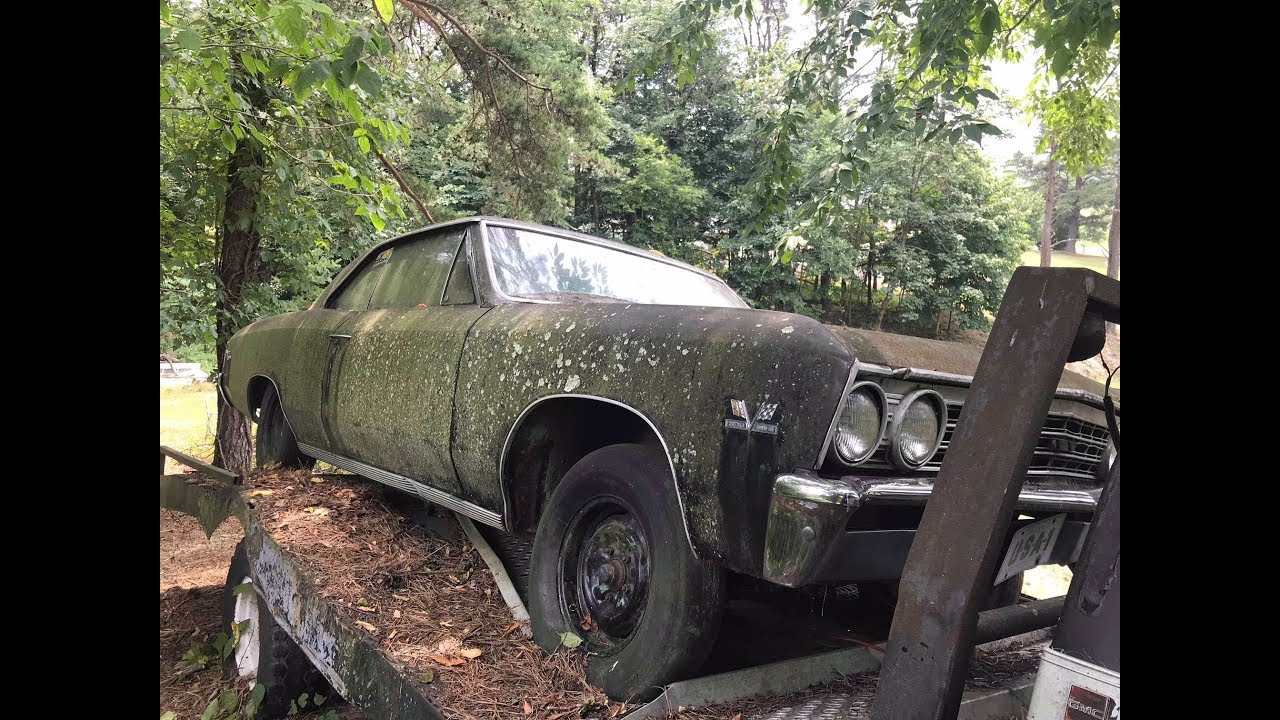 LONG LOST STREET RACING LEGEND 1967 CHEVELLE SS396 FOUND PARKED ON A CAR HAULER IN A SALVAGE YARD - YouTube