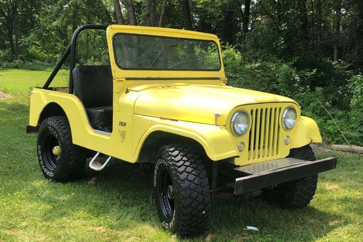 A parked 1955 Willys CJ-5