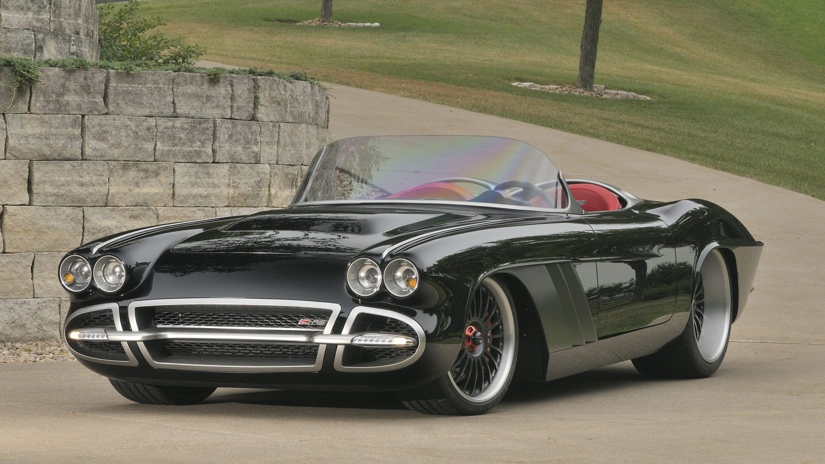 A parked 1962 Chevy Corvette