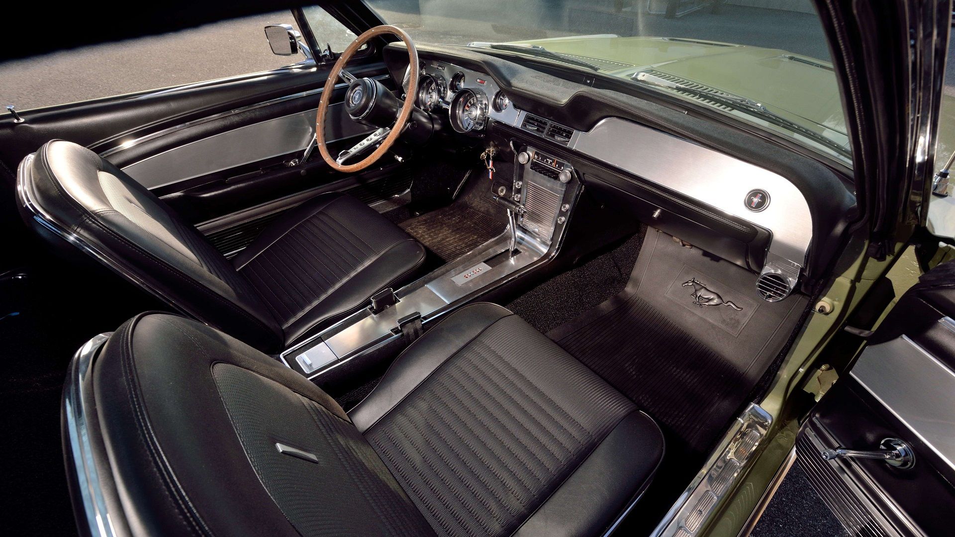 A parked 1967 Ford Mustang GTA Fastback Interior 