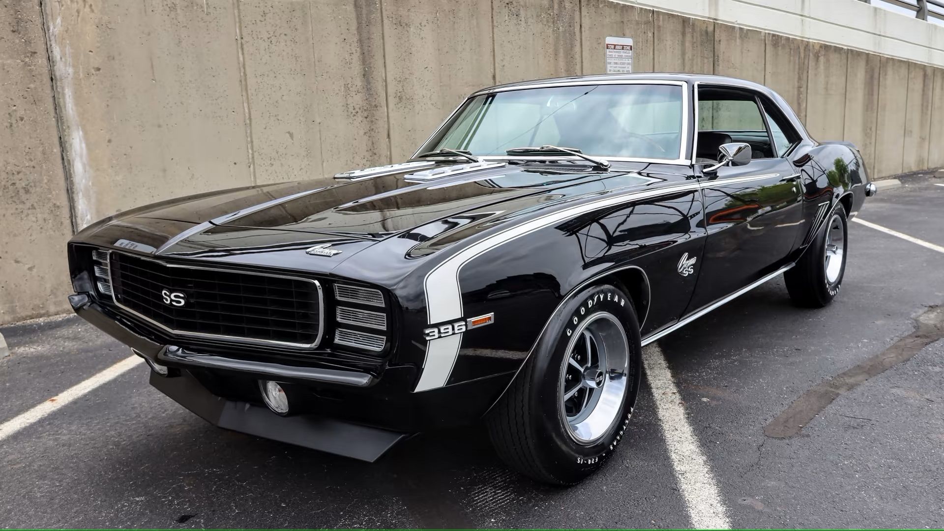 A parked 1969 Chevrolet Camaro SS