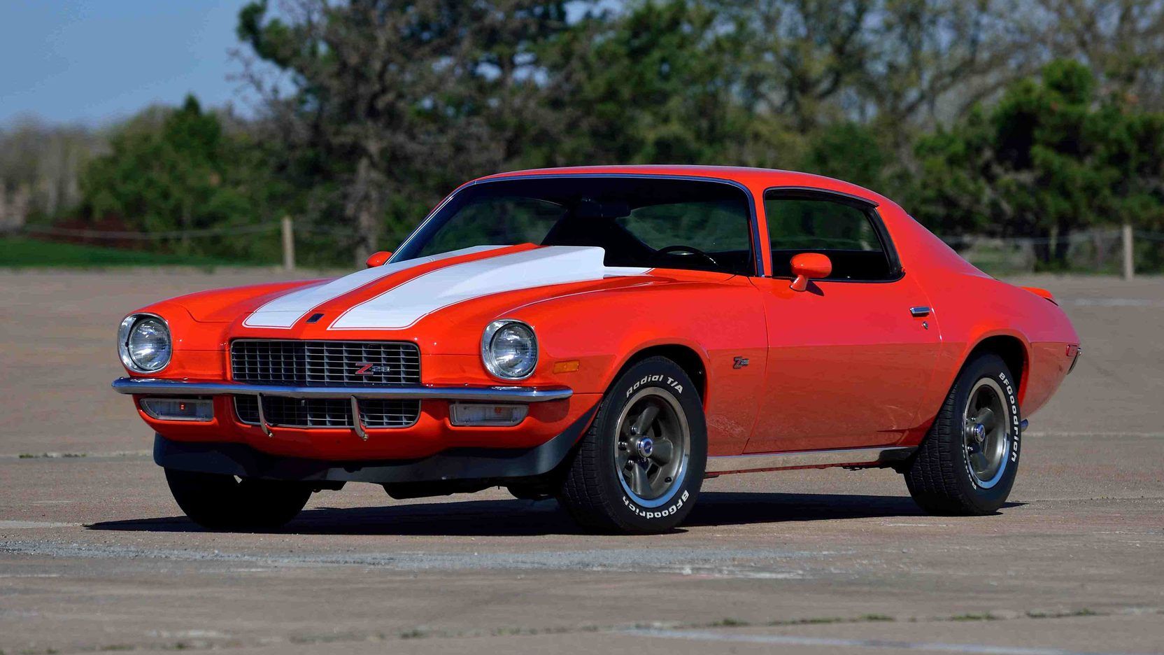 A parked 1970 Chevrolet Camaro Z28 