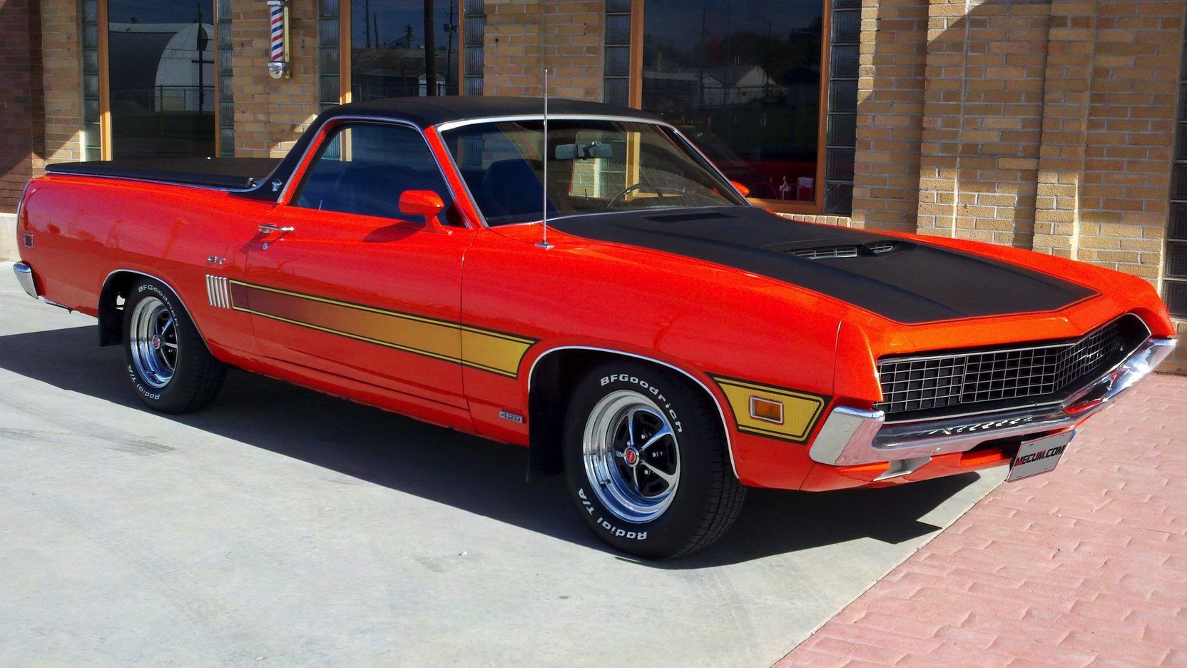 A parked 1970 Ford Ranchero GT