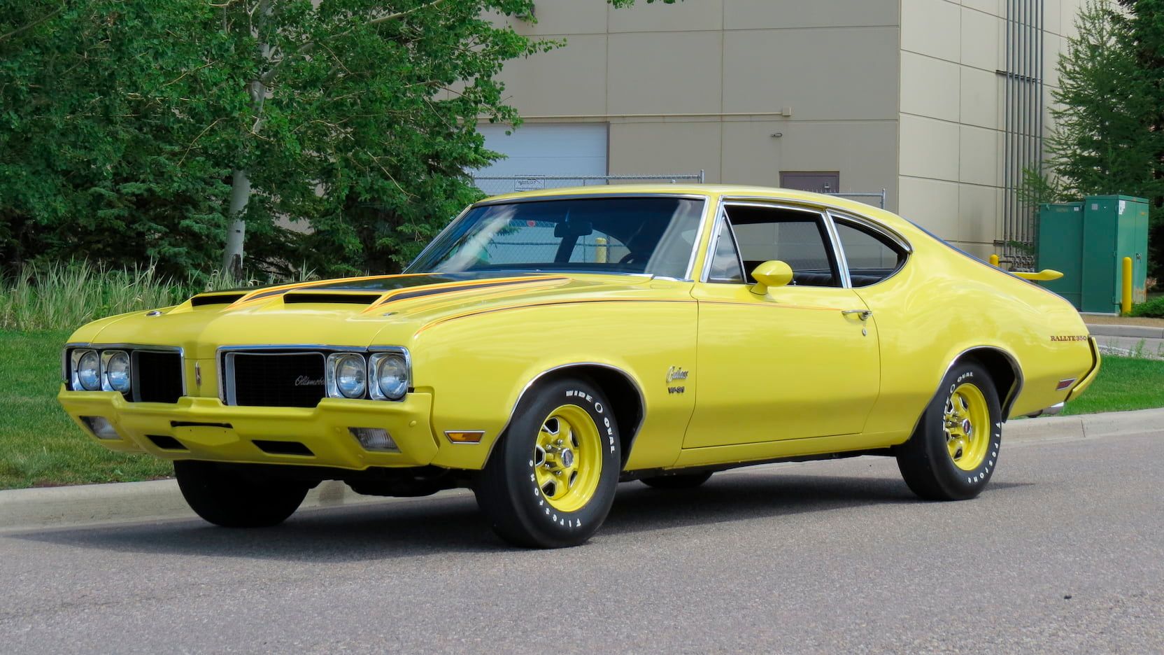 A parked 1970 Oldsmobile Rallye 350