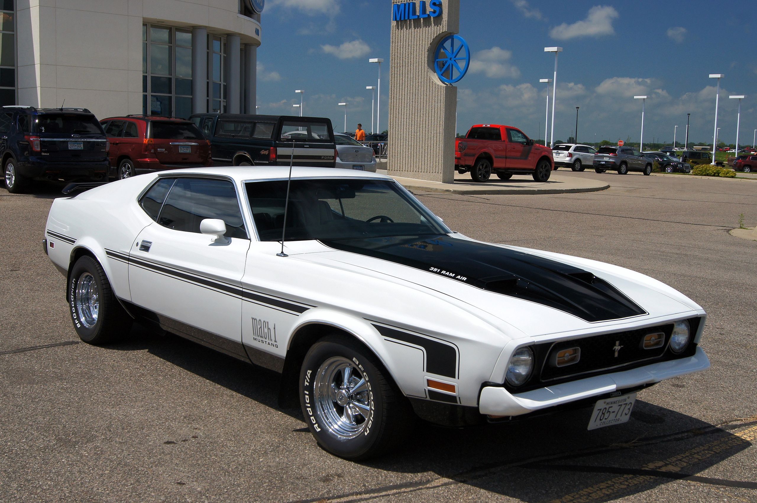 A parked 1971 Ford Mustang Mach I