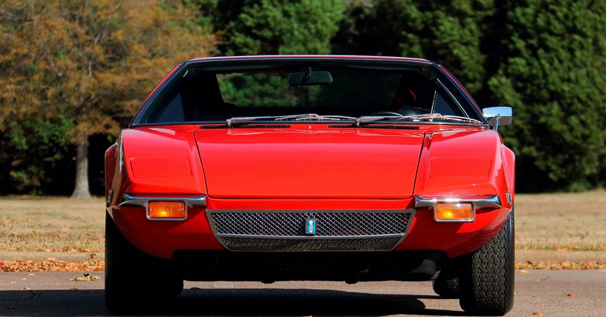 1972-Detomaso-Pantera-(Red)-–-Front