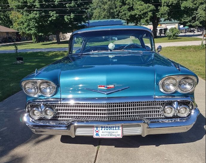 Engine Bay of 1958 Chevrolet Bel Air Impala Sport Coupe