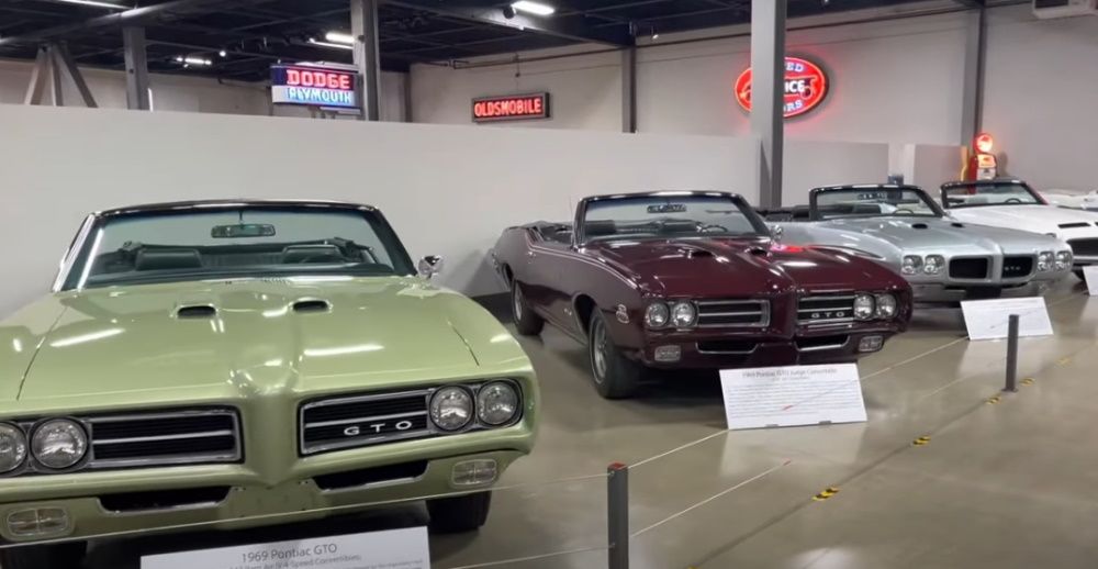 A grouping of Pontiac GTOs at The Brothers Collection