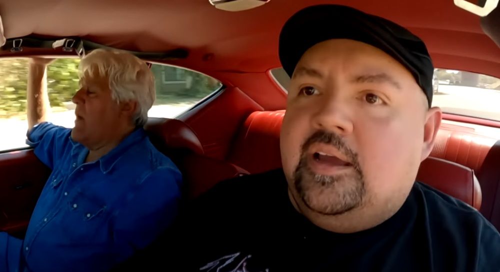 Gabriel Iglesias (right) drives Jay Leno in a 1969 Chevelle SS