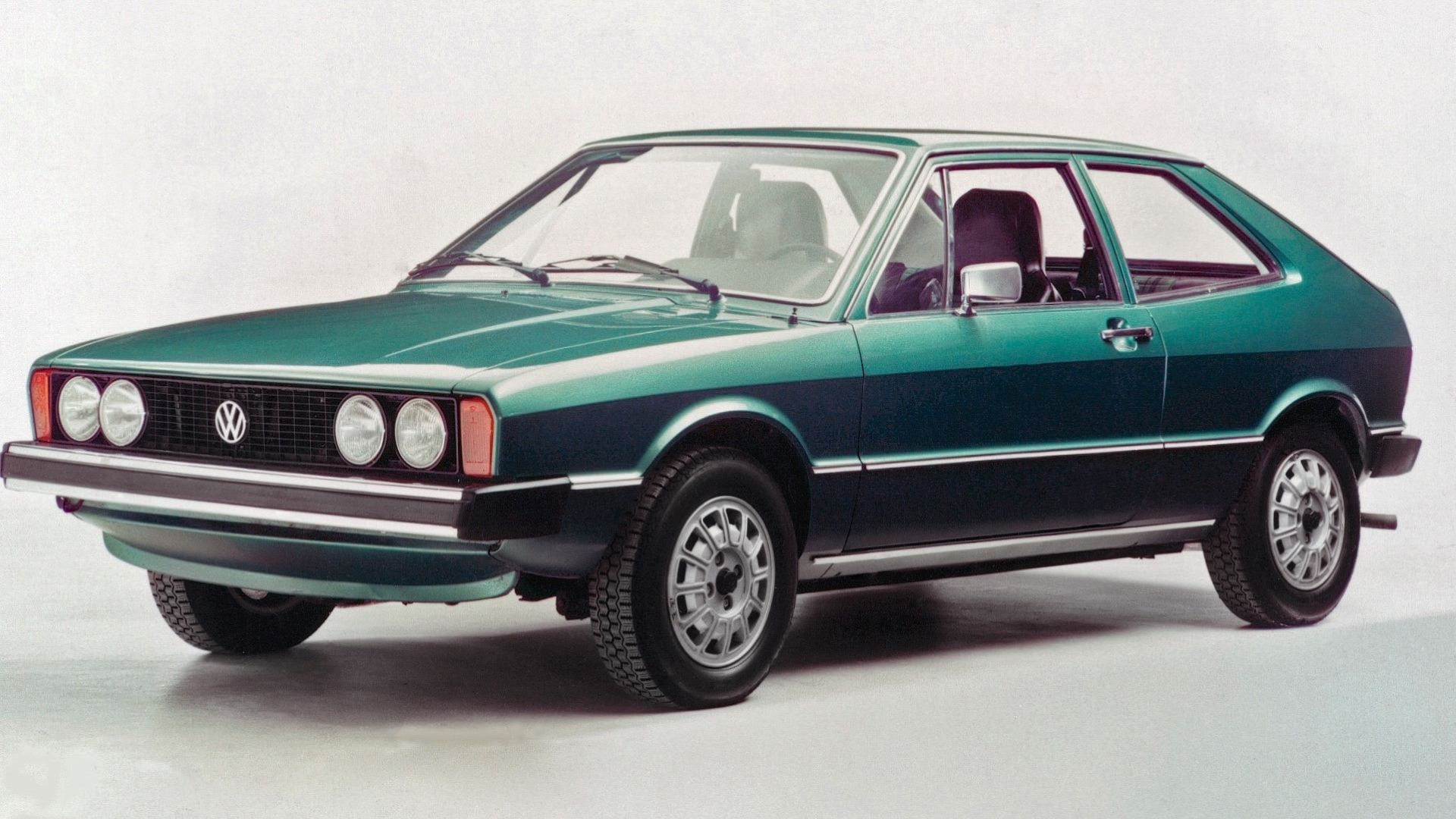 Front 3/4 shot of the 1974 Volkswagen Scirocco