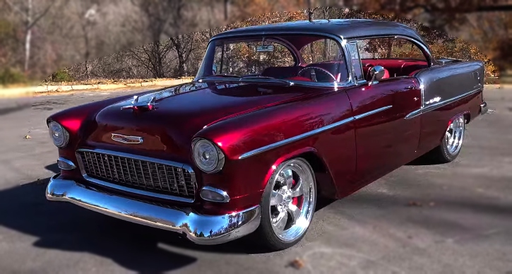 autos, cars, ’55 chevy custom built with great attention to detail – magic interior, ls3 engine