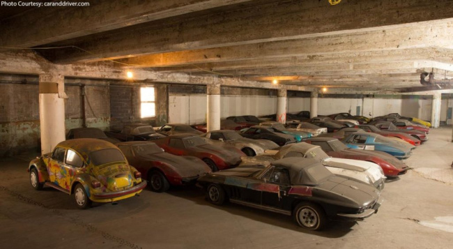 treasure trove of 36 classic corvettes discovered in a garage after 25 years!