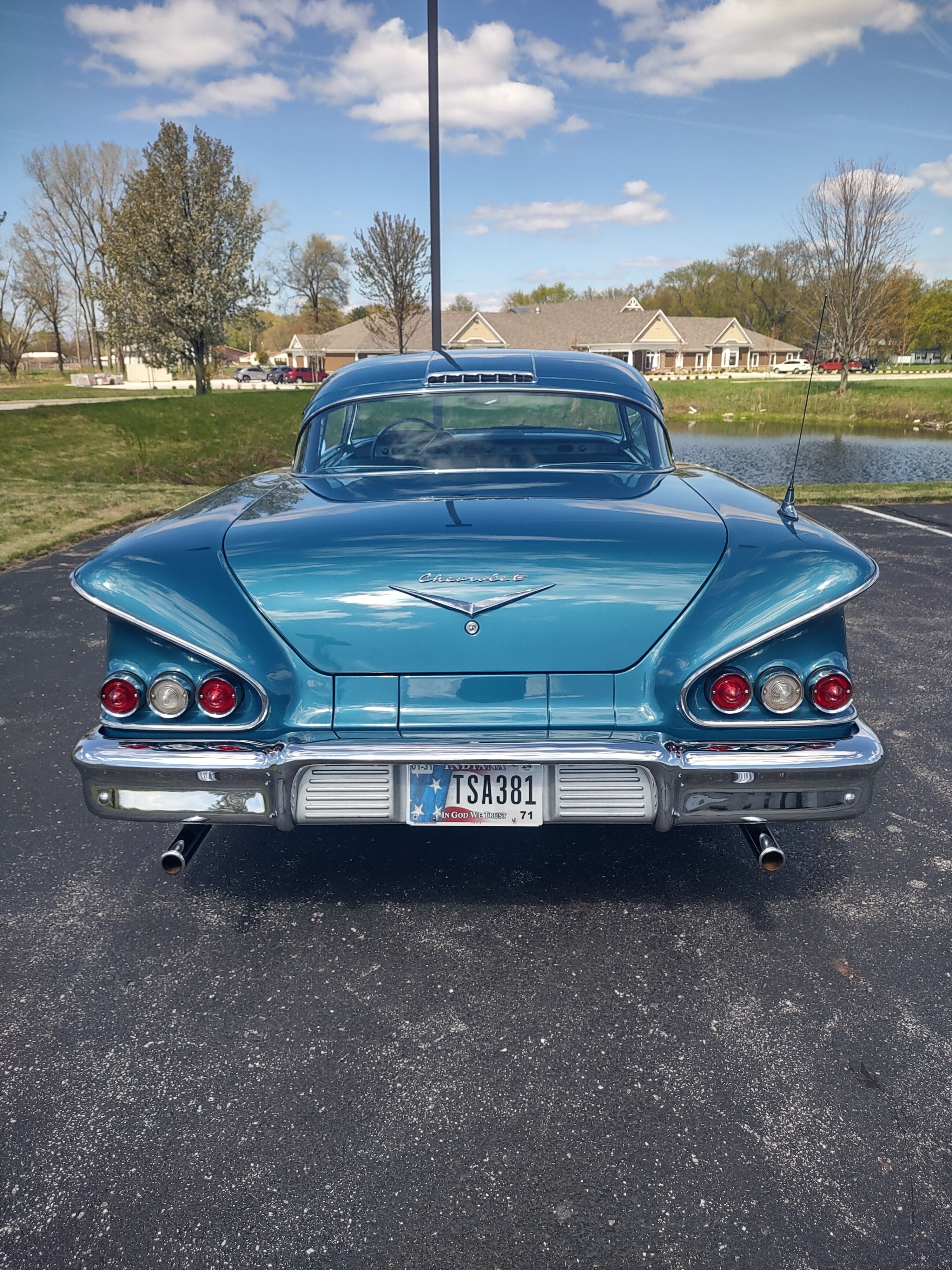 Engine of 1958 Chevrolet Bel Air Impala Sport Coupe