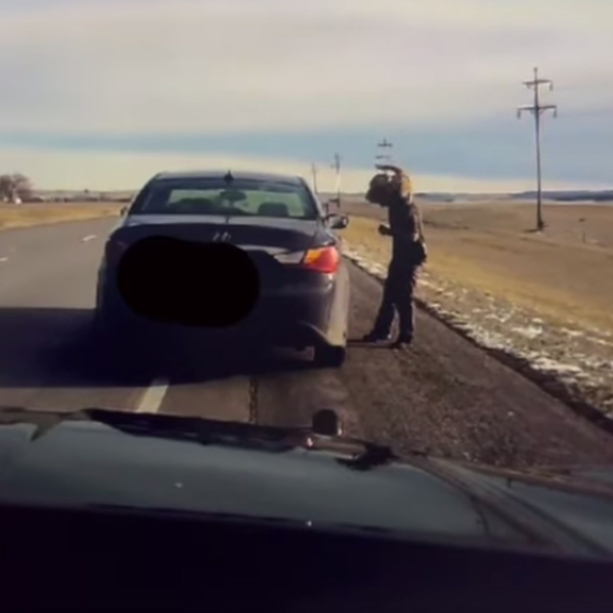 police officer stops the car