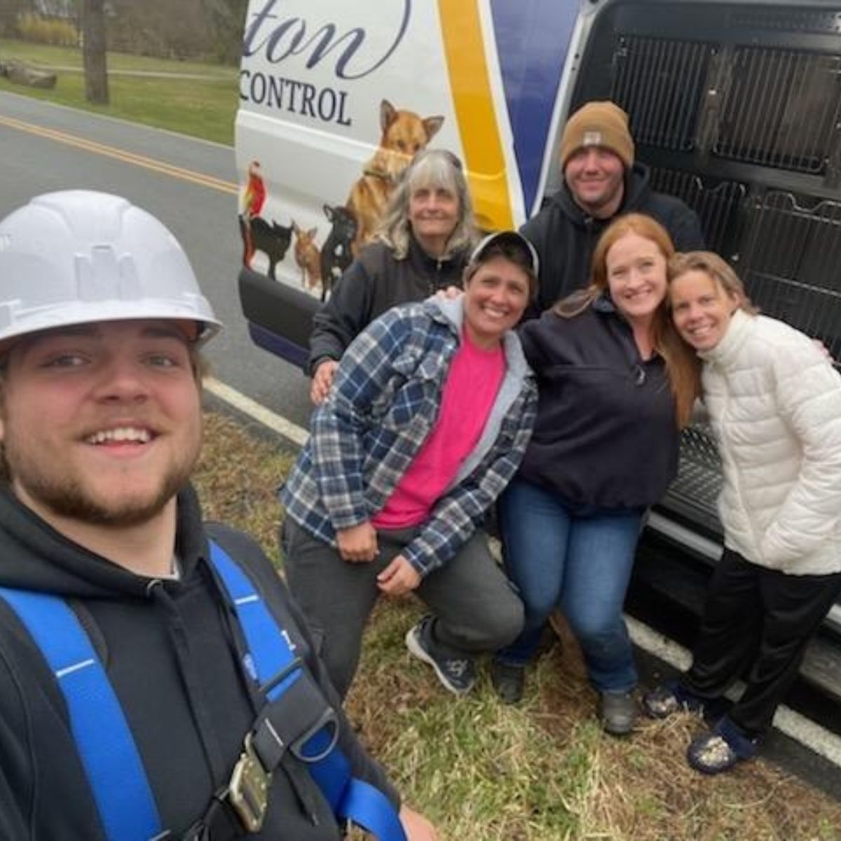 rescuers taking a selfie