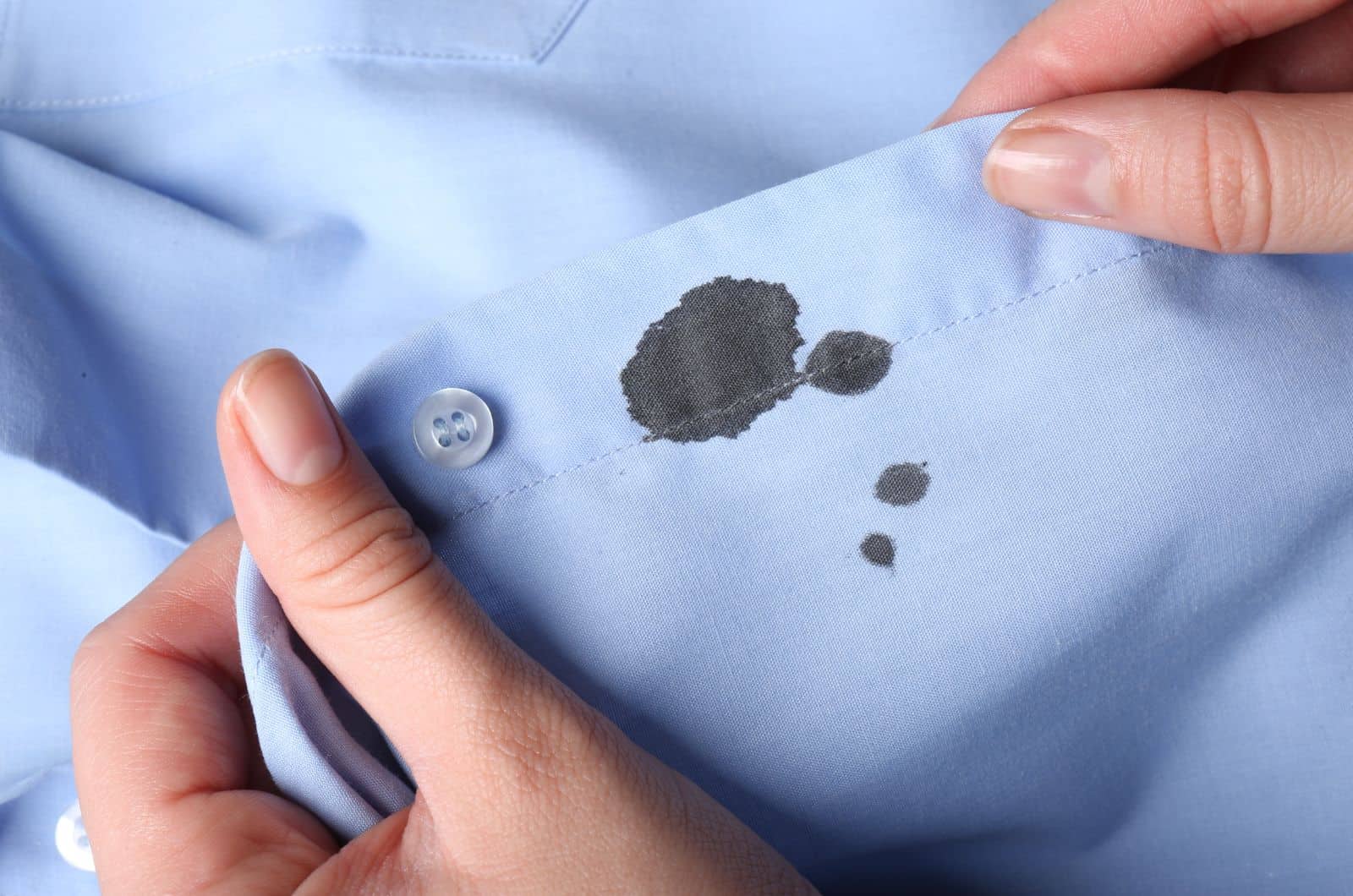 stain on a button-up shirt