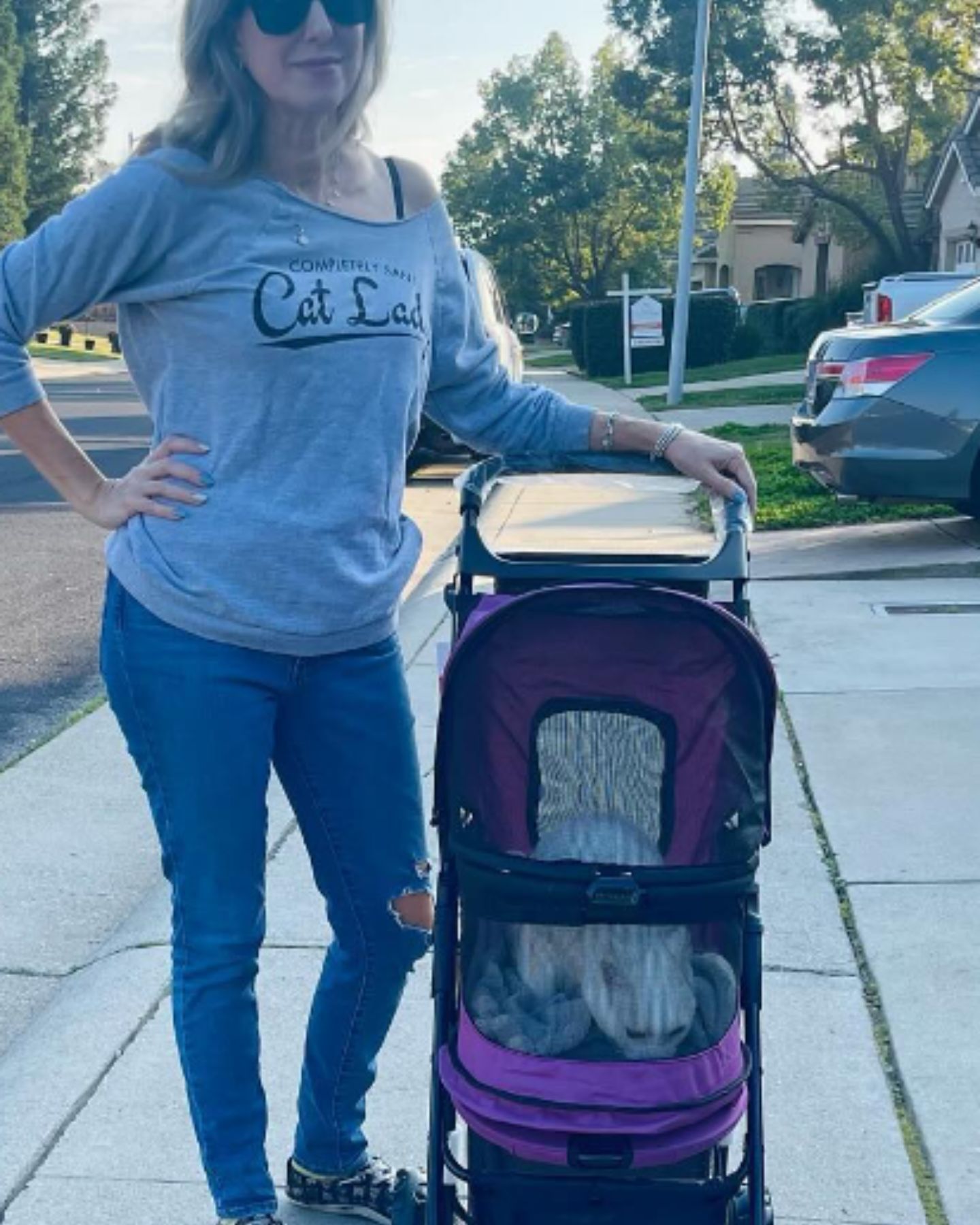 woman with a stroller