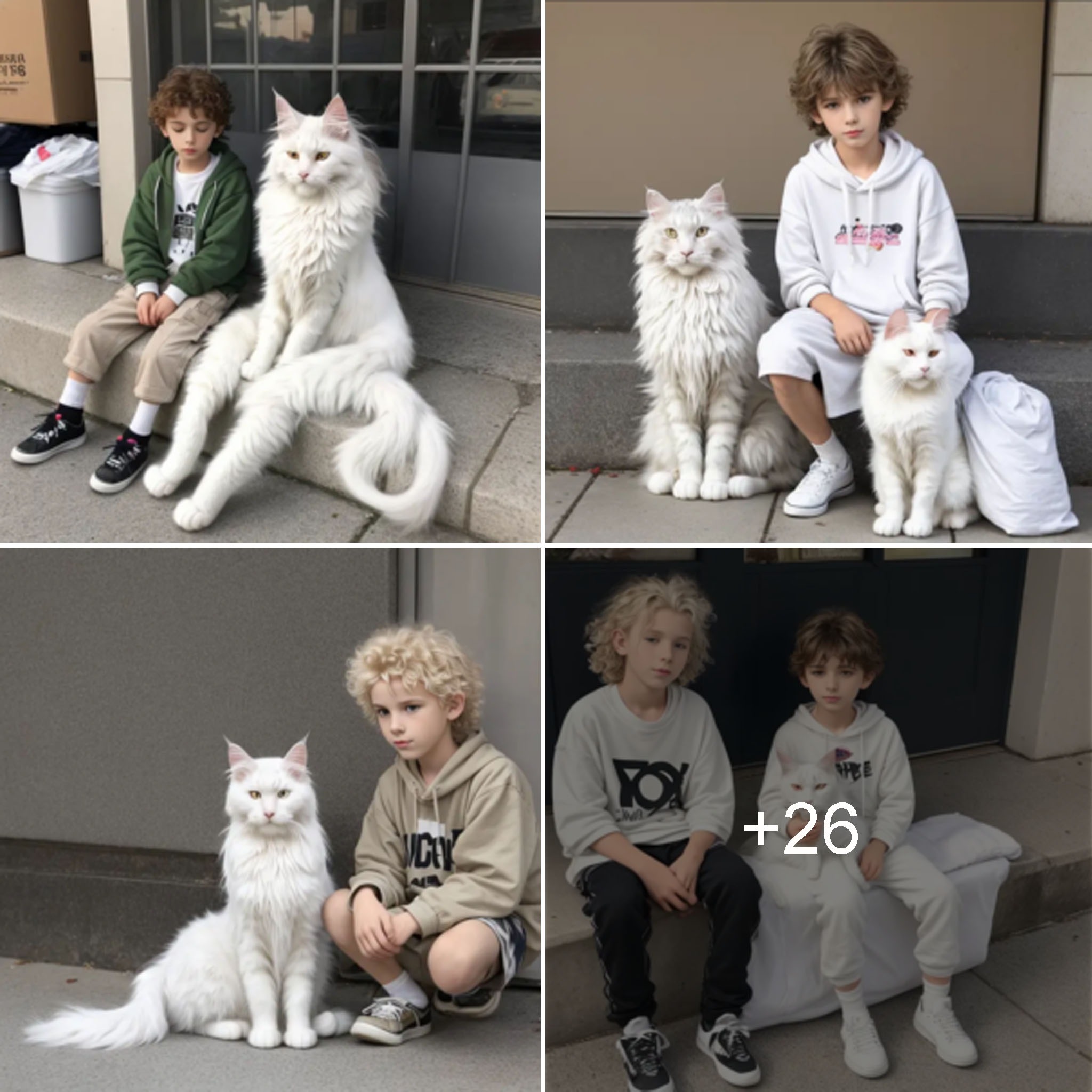 Heartwarming Connection: Maine Coon Cat and Homeless Boy Forge an Unforgettable Bond.tuntun