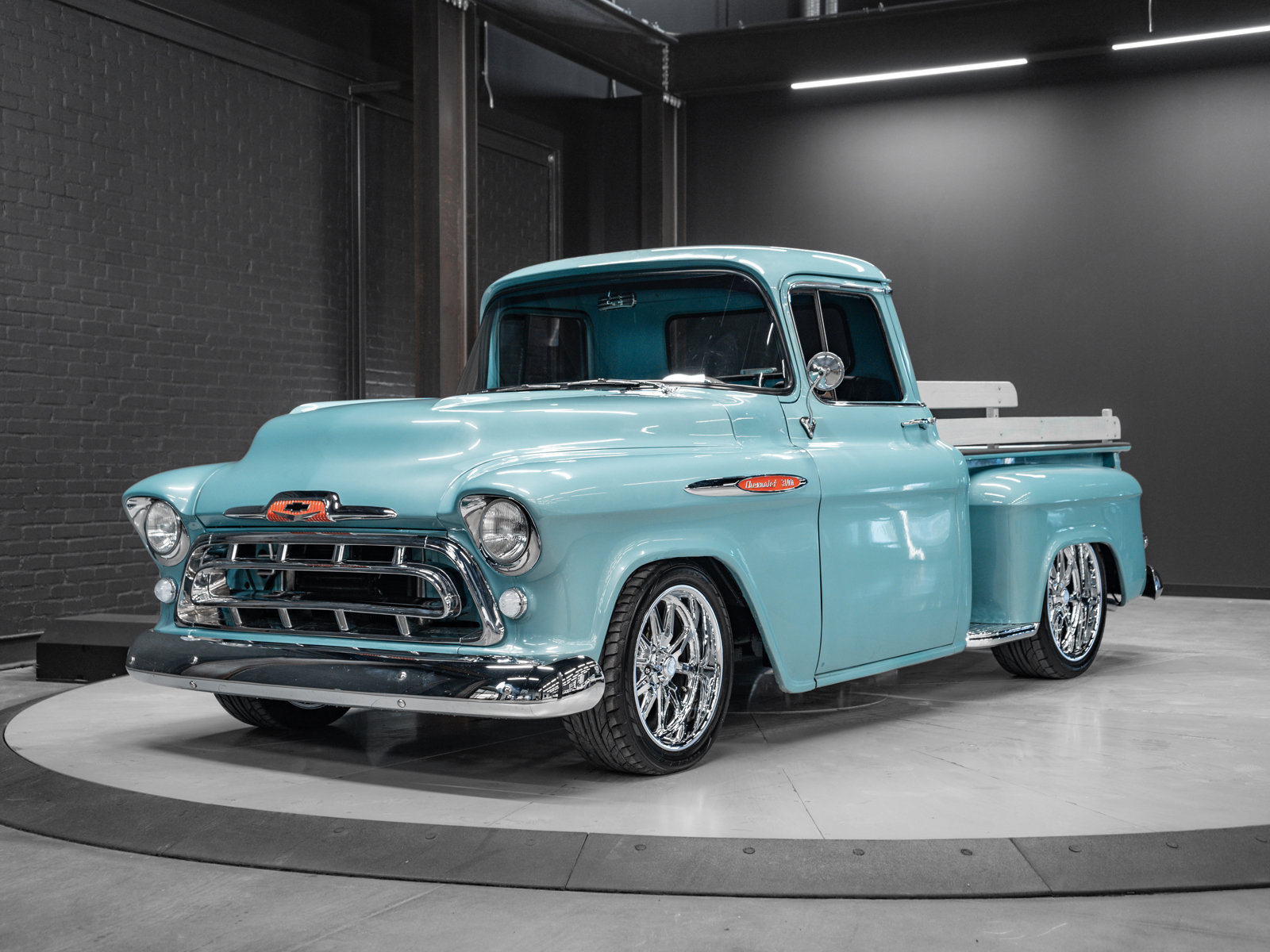 Used 1957 Blue / Turquoise Chevrolet | Total Ground-Up Restoration | 350 Small Block | Camaro Front Suspension image 4